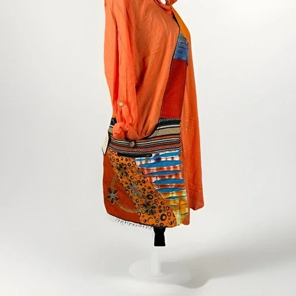 Vintage NWT Handmade  Patch  Crossbody Boho Hippie Bag Purse Multicolor - Picture 2 of 12